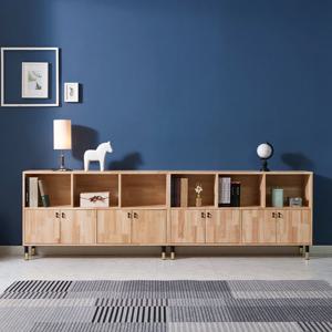 아이앤 데이안 2400 고무나무 수납 책장 거실장 FI