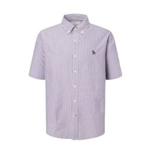 [헤지스남성] 퍼플 시어서커 스트라이프 반팔 셔츠(HZSH5B521U2)