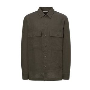 [헤지스남성] 카키 린넨 오버 셔츠(HZSH5B309K3)