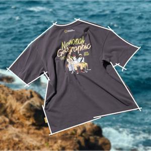 내셔널지오그래픽 N252UTS981 리젠아스킨 그래픽 반팔 티셔츠 D/GREY