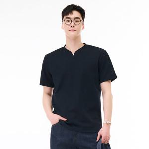 [체이스컬트][본사]남성 넥 변형 반팔 티셔츠-EBZK5806C0G