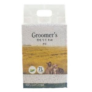 그루머스 천연두부모래(무향)7L 배변모래 고양이탈취모래 고양이모래 고양이배변모래 두부모래