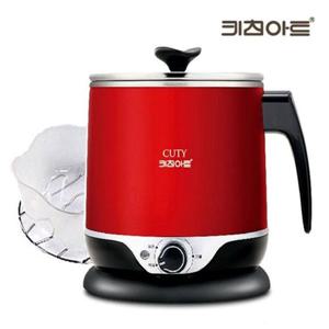 냄비 큐티 레드 찜기포함 쿠커 키친아트D04 전기 1.8L