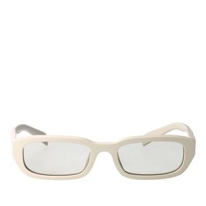프라다 화이트 렉탱귤러 틴티드 선글라스 0PR B06S 26A40I 53