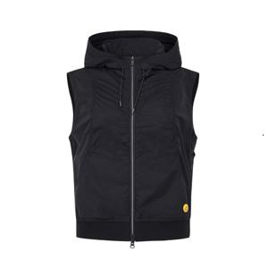 여성 백 메쉬 셔링 절개선 후드 베스트 521E3JV101BK