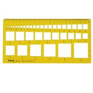 산키스 템플레이트 다각형 NO.104 사각정규 -37739 모양자