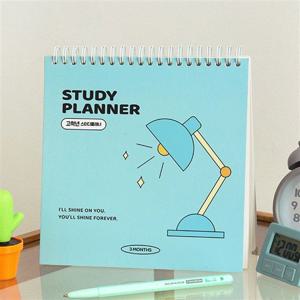 다이어리 인디고 초등 공부습관 고학년 스터디플래너 3개월용 스카이블루