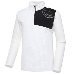 [와이드앵글]남성 CO 우븐패치 하프집업 미드 레이어 WMW23213W3