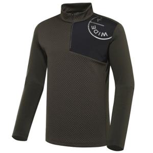 [와이드앵글]남성 CO 우븐패치 하프집업 미드 레이어 WMW23213K7