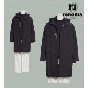 [레노마캐주얼]SS 봄여름 블랙 후드 프리미엄  트렌치코트 RQIMBH03A