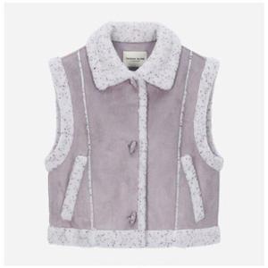 써스데이아일랜드 퍼 배색 무스탕 베스트 T258MVT956W 352645