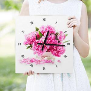 아트박스/꾸밈 ps439-풍수가득분홍작약꽃_인테리어벽시계