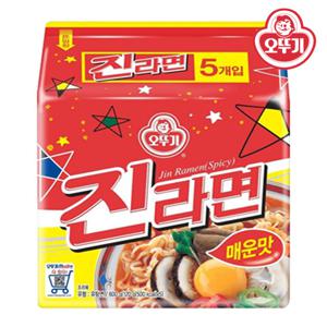 오뚜기 진라면 매운맛 120g x 5봉