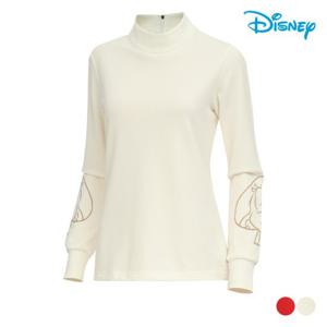 [디즈니골프]여성 앨리스 하프넥 골지 목폴라 기모 베이스 레이어 티셔츠 DN3LTS016