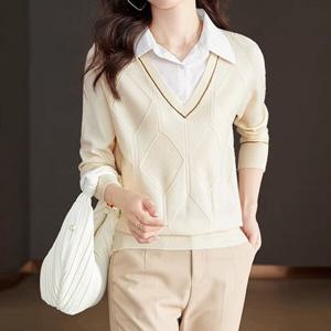 [에꼴드파리]아트 니트셔츠_F4XWKB004Z