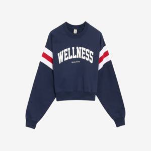 스포티앤리치 웰니스 럭비 맨투맨 네이비 여성 WS058S406WN