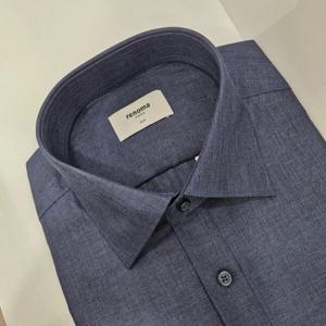 [레노마셔츠]슬림핏/구김성 적은/카치온 솔리드/긴소매 셔츠 ROF