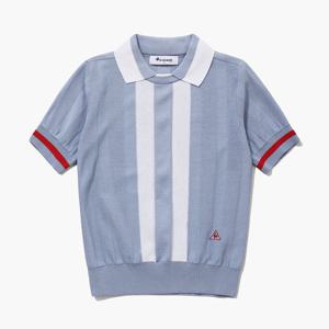 [르꼬끄골프] 여성 라인 포인트 반팔 카라 스웨터 (GQ122LKP32)