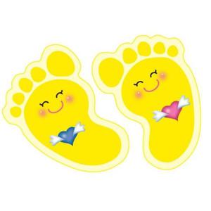야광발바닥스티커 노랑 5매