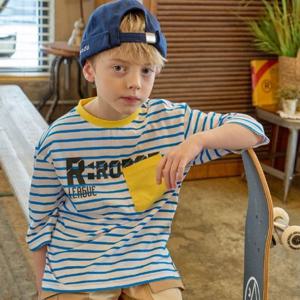 [알로봇]알로봇 R.CLUB STRIPE 7부 티셔츠(14319-331-03)_BL