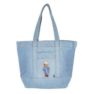 폴로랄프로렌 428960637001 베어 포니 데님 미디움 토트백