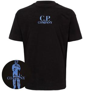 씨피컴퍼니 25SS 블랙 로고 티셔츠 18CMTS141A 005100W 999