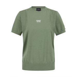 [파리게이츠] 여성 메쉬 블록 로고 반팔 니트 521E2SR504_GN