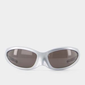 발렌시아가 오버사이즈 아세테이트 실버 선글라스 BB0251S 005