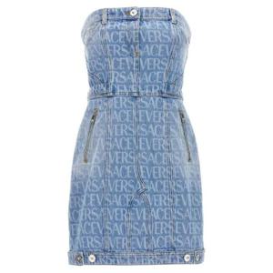 Versace 스트랩리스 데님 드레스 10115161A06237 1D190 TP943244610