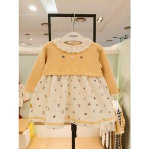 [압소바] (노랑)(조카백일돌선물) 블루문 니트 원피스 (A2525109)