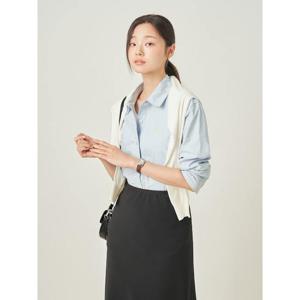 [빈폴레이디스] 옥스포드 오버핏 셔츠  스카이 블루 (BF5864C02Q)