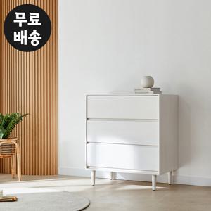 루나 화이트 3단 서랍장 미니 옷 체스트 낮은 800