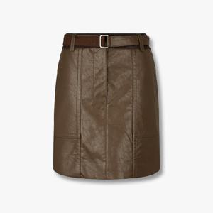 톰보이  신세틱 레더 벨티드 스커트(9105132210)