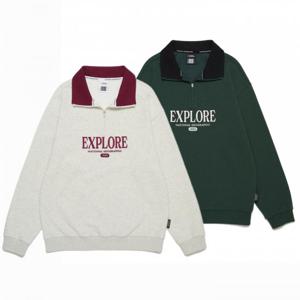 내셔널지오그래픽키즈  (K253USW030) 반집업 그래픽 맨투맨 티셔츠 긴팔