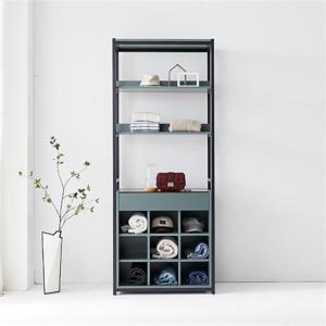 우아미가구 앤슬 시스템 드레스룸 아일랜드 수납 선반 행거 800