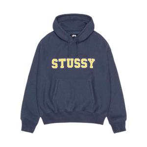 스투시 펠트 아플리케 후드 네이비 118591