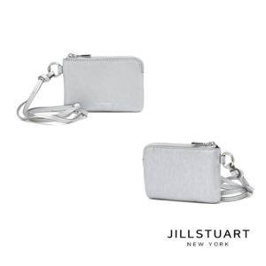 [질스튜어트] 실버 가죽 지퍼 파우치 홀더 JAHO5F540SV