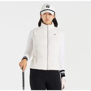 테일러메이드  2025 F W 여성 베이직 초경량 구스다운 베스트TWDVO8701-101 화이트