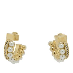 페라가모 간치니 펄 장식 핀 클로저 귀걸이 0790655