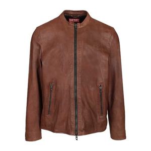디젤 스탠드 칼라 가죽 봄버 재킷 A211050BKBX 7FG