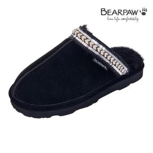 베어파우 여성 TANYA 타냐 소가죽 스팽글 패턴 포인트 양털 슬리퍼 (K3222011RD-W-GSGR)