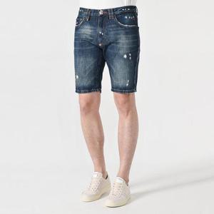 필립플레인 PP 자수 데님 반바지 진청 MDT2772 PDE004N 14DD