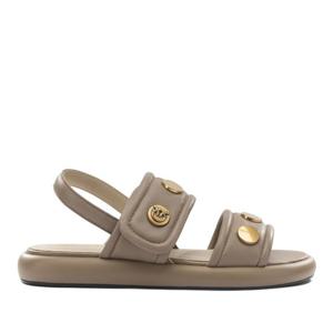 핀코 골드 스터드 가죽 슬링백 플랫 샌들 SD0521 P003L15