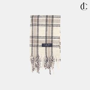 엘케이트 여자 겨울 롱 헤리티지 체크 스카프 보온 프린지 머플러 LALBBM003