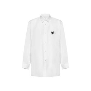 26SS 여성 블랙 하트 와펜 셔츠 화이트 AX-B004-051-2