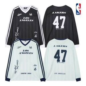 NBA 남녀공용 오버핏 유니폼 메쉬져지 롱 슬리브티셔츠 N261TS132P