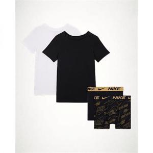 나이키 주니어 복서 브리프 및 언더셔츠 4피스 세트 - 블랙골드 IQ3184-010 1711810