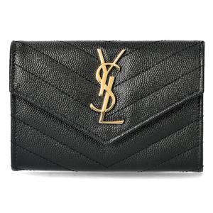 25FW 생로랑 마틀라세 엔벨롭 플랩 카드지갑 414404 BOW01 1000