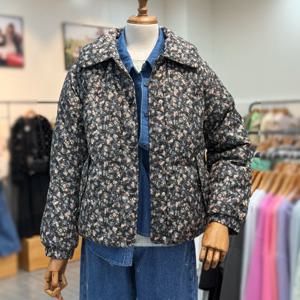 [써스데이아일랜드]플랫카라 플라워 오리털 패딩 t248adj241