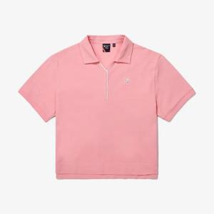 [휠라(프리미엄)]면혼방 피케 세미 크롭 카라티 FS2TSG2362FBPI